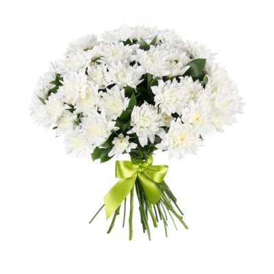 Букет «Белый ангел» – скульптурная чистота белых хризантем Бугульма Республика Татарстан