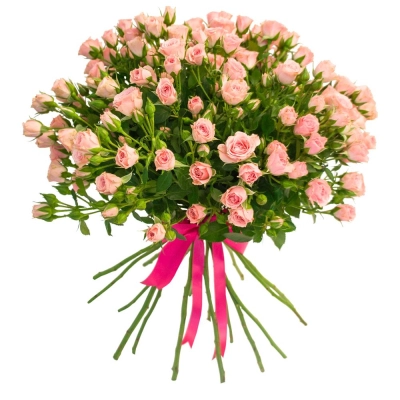 Букет «Нежные объятия» – романтика розовых кустовых роз Бугульма Республика Татарстан