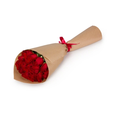 Букет из красных роз в крафтовой упаковке Бугульма Республика Татарстан